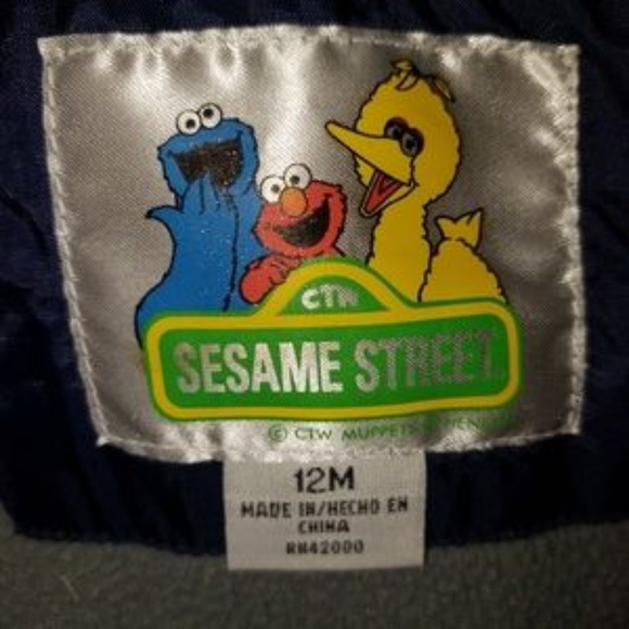 ♡SESAME ST 🔹️puffer coat dark blue 🔸️no hood *12Mths - Picture 2 of 8